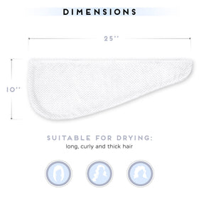 SimpleField towel wrap laid beside a ruler showing 26x10 inch standard size