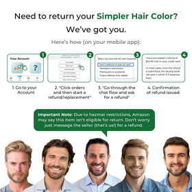 SIMPLER HAIR COLOR grooming scene in bathroom showing easy everyday use