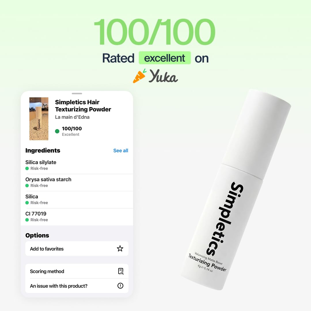 Simpletics ingredients label close-up emphasizing minimal, clean formula