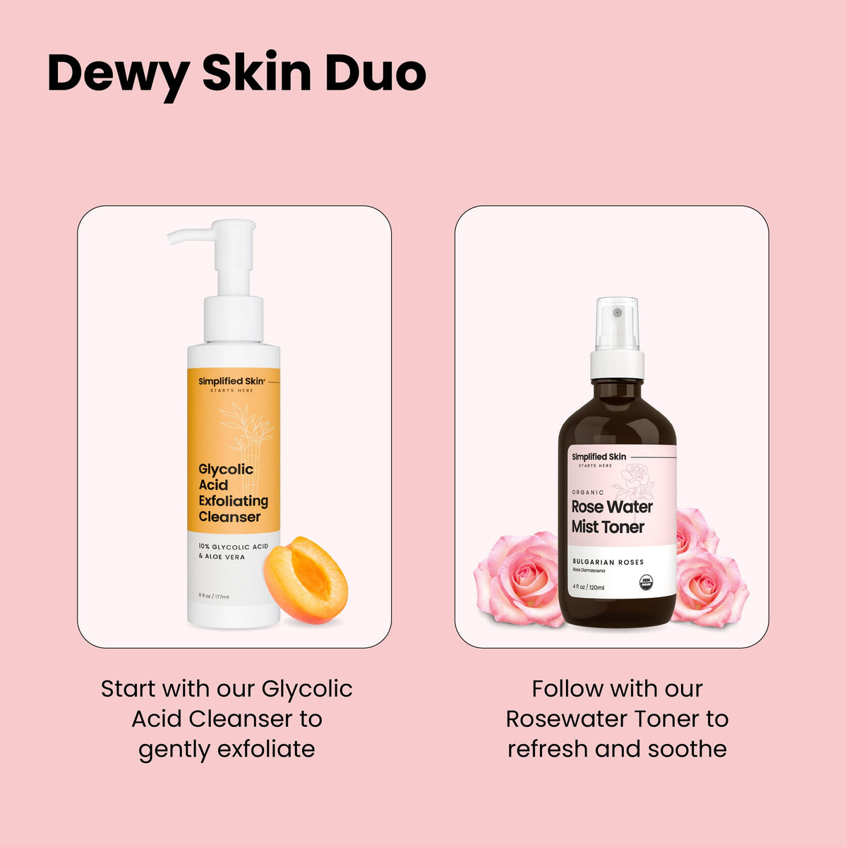 Simplified Skin on bathroom vanity with towel conveying spa-like calming ritual benefit