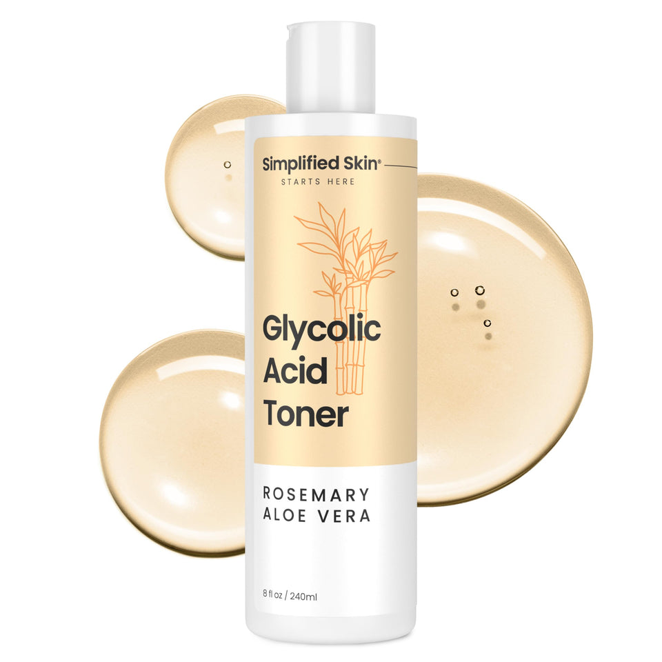 Simplified Skin front bottle showing clean toner packaging and clarity benefits