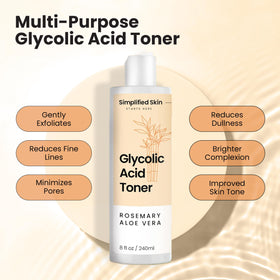 Simplified Skin toner applied on palm demonstrating quick absorption and hydration