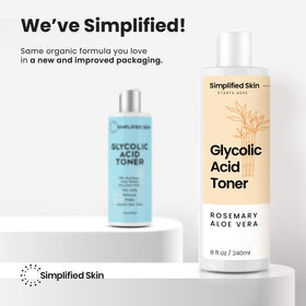 Simplified Skin toner on cotton pad illustrating effective removal of residue