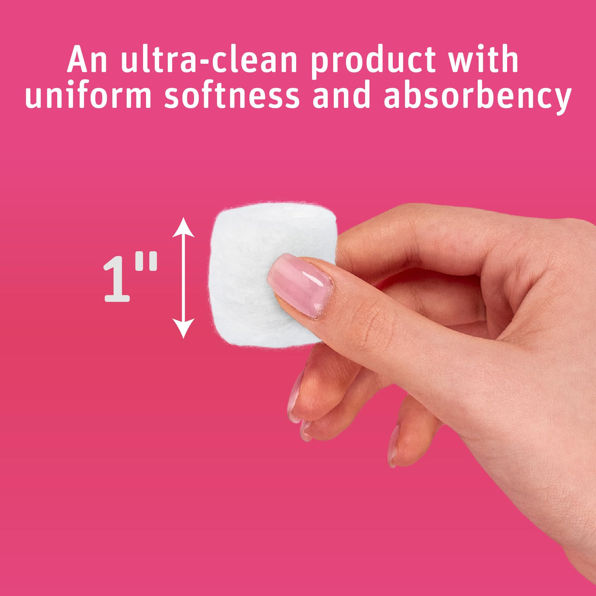 Simply Soft label close-up showing 100% pure cotton and uses
