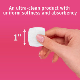 Simply Soft label close-up showing 100% pure cotton and uses