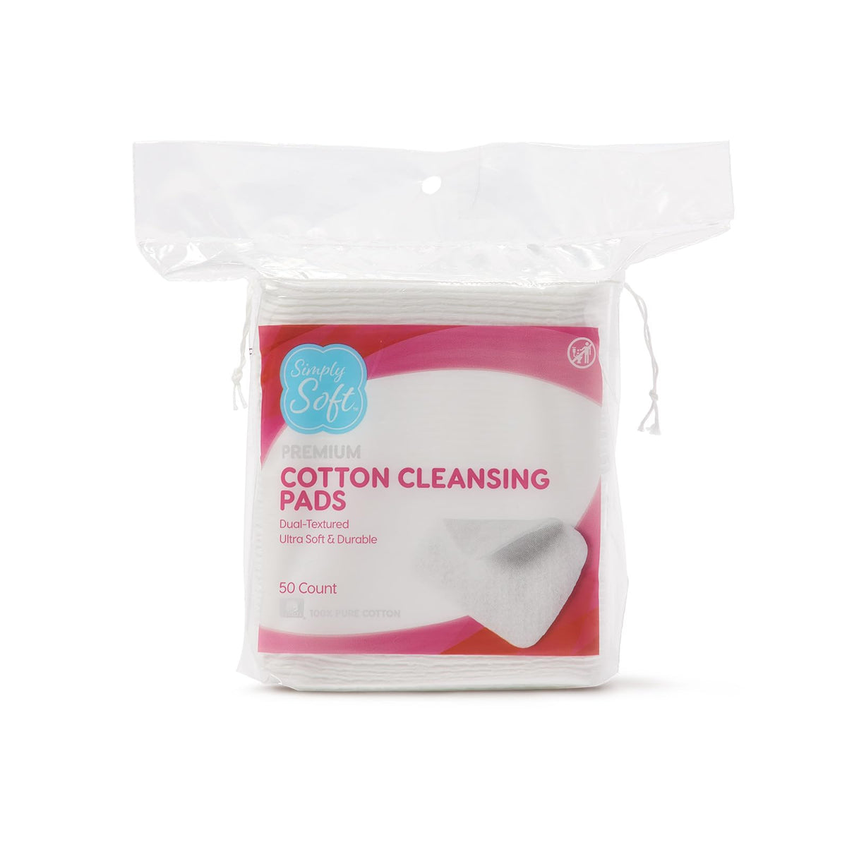Simply Soft close-up of pad texture highlighting dual-texture absorbency and lint-free finish