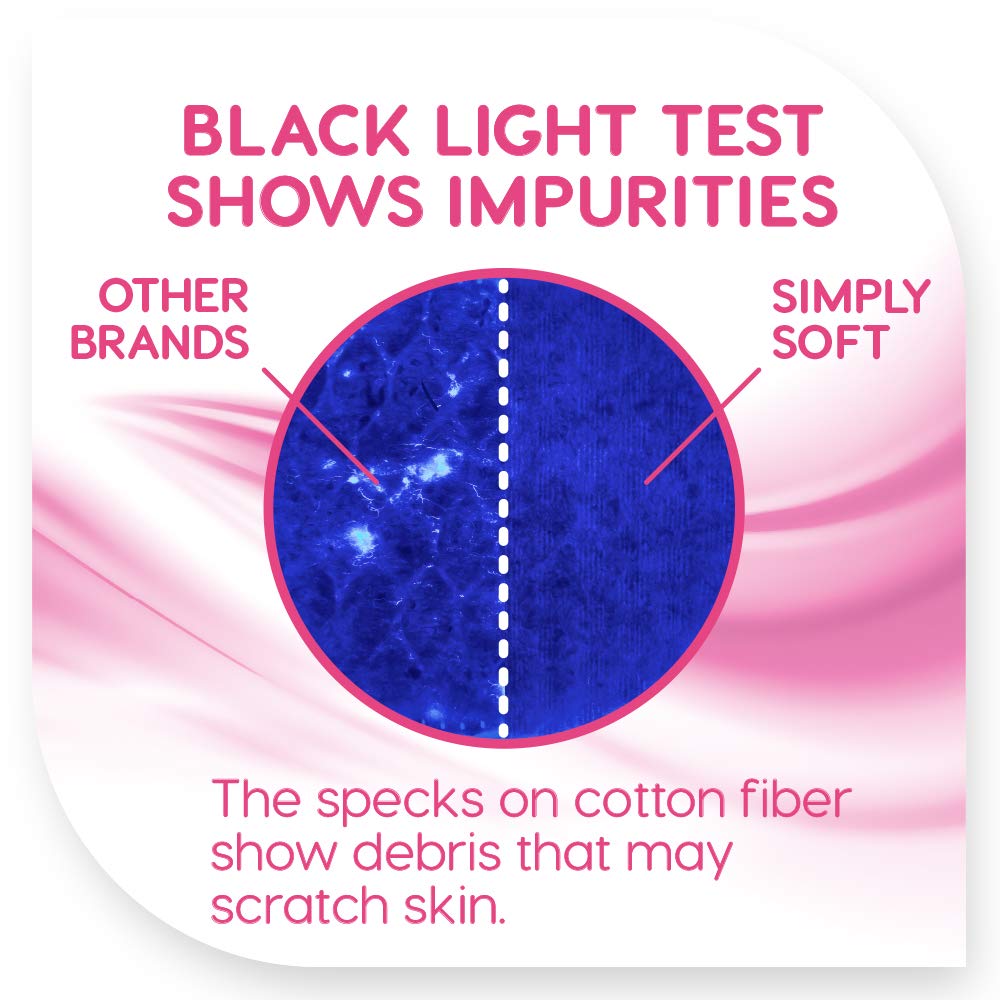 Simply Soft pad with cleanser demonstrating smooth side application and gentle skin care