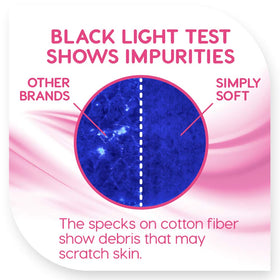 Simply Soft surface texture detail showing lint-free smoothness benefit