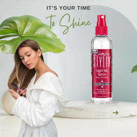 Simply Stylin' fine spray mist dispersing for even lightweight heat protection and coverage