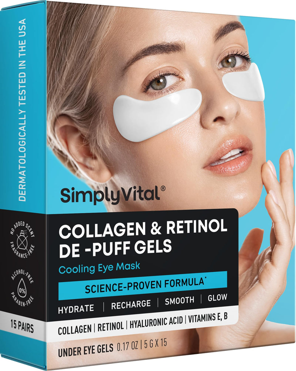 SimplyVital front packaging showing 15 pairs and cooling hydrogel benefits