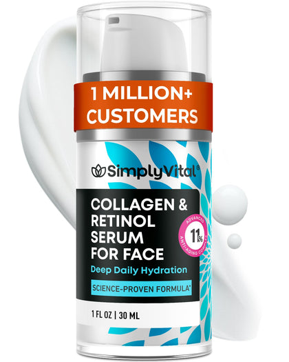 SimplyVital front bottle showing label and hydrating design benefit