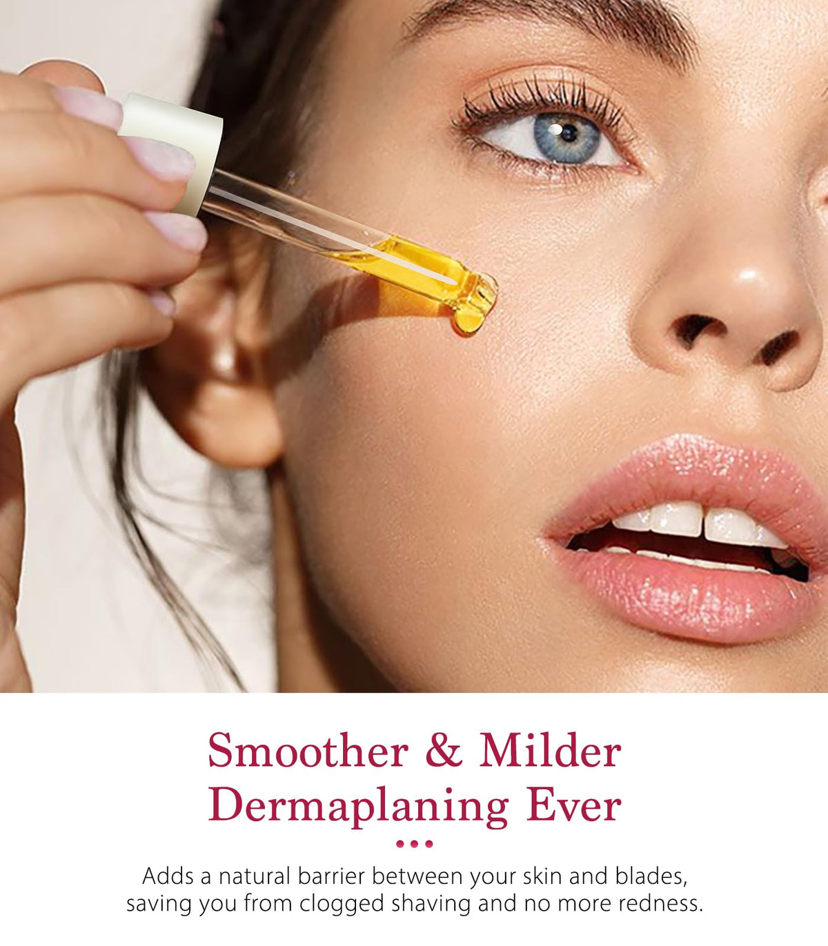 SINAHET dropper dispensing clear oil demonstrating precise application and control