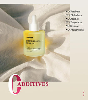 SINAHET 50ml bottle next to ruler showing compact travel-friendly volume advantage