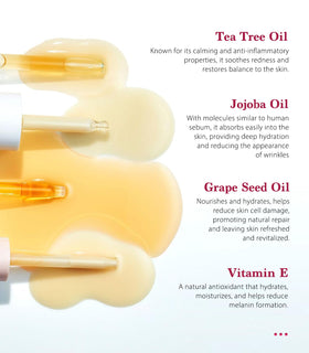 SINAHET oil spread on skin showing lightweight texture and quick absorption benefit