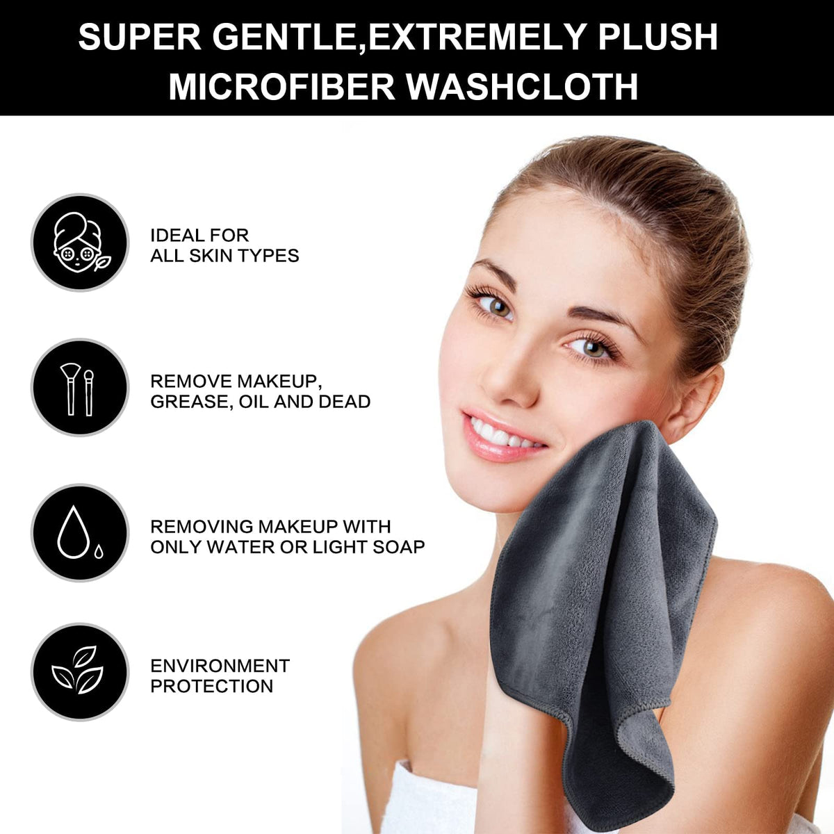 SINLAND washcloth in a travel bathroom setting for compact, reusable convenience