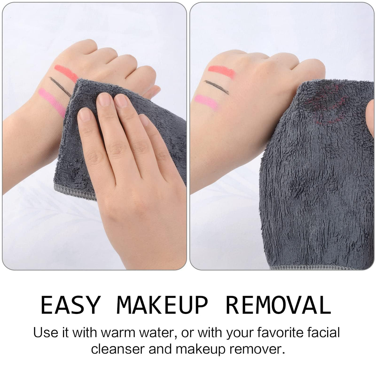 SINLAND using cloth to remove makeup offering gentle, chemical-free cleansing