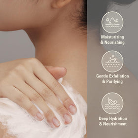 SIOT close-up of creamy rice texture illustrating smooth, gentle exfoliation