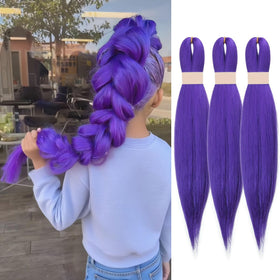 Siphis front packaging showing vibrant purple braids and easy-install benefit