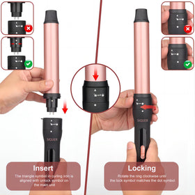 SIQUER wand with heat-protective glove in use showing safe handling benefit