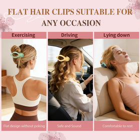 Sisiaipu two clips securing a bun showing extra hold for thick hair