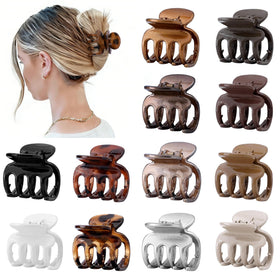 Sisiaipu front view of 12-piece clip set showing colors and packaging benefits