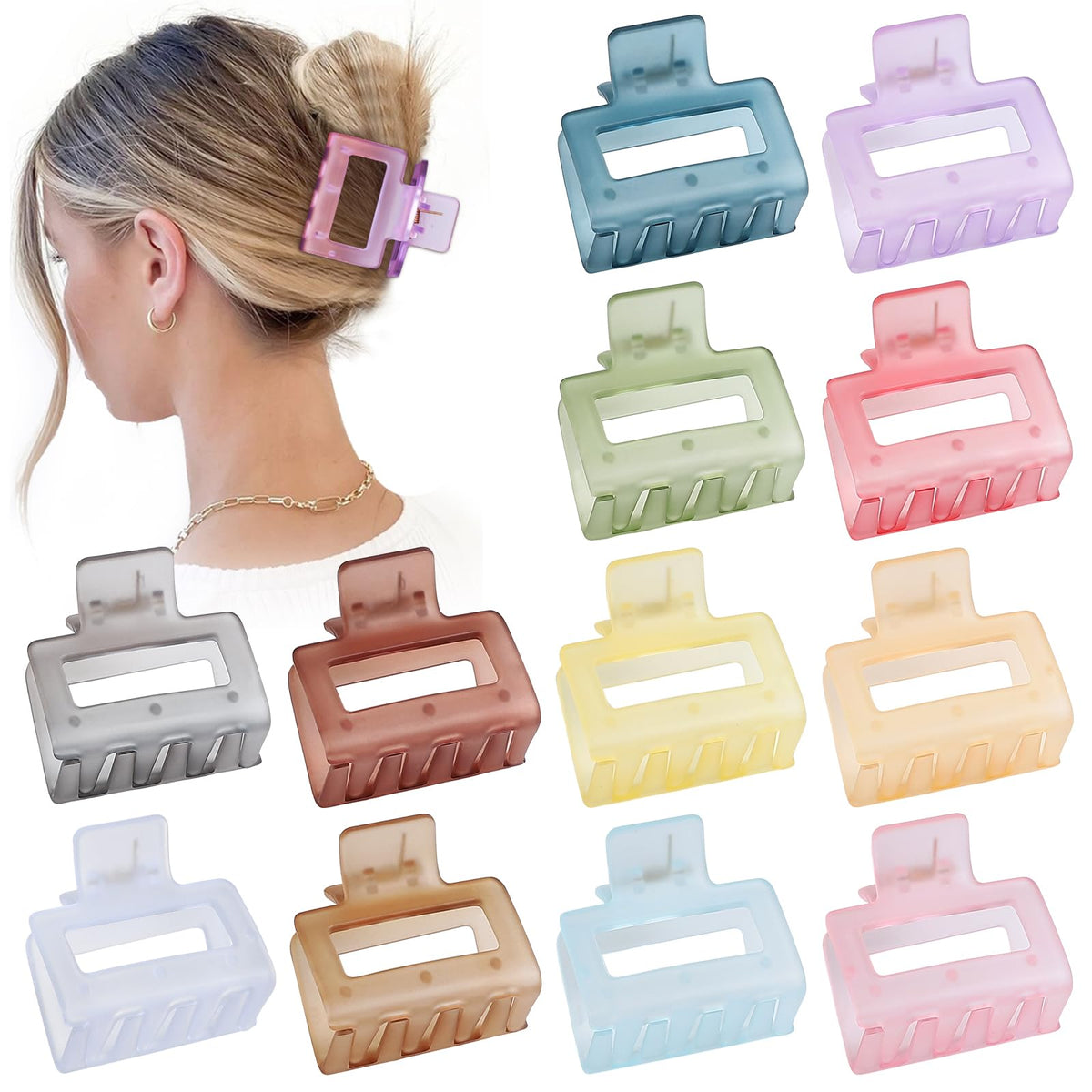 Sisiaipu front packaging showing 12 ice cream colored clips and variety benefit