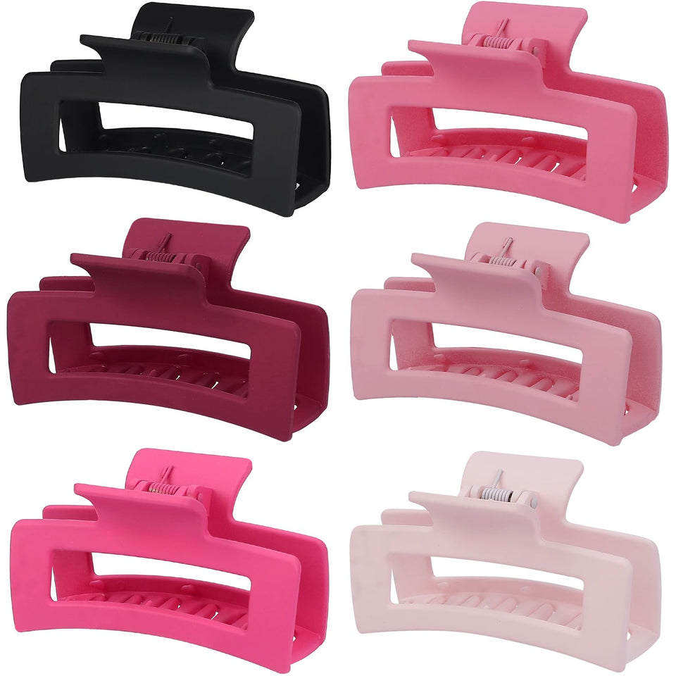 Sisiaipu front pack view showing six pink mix clips for versatile styling