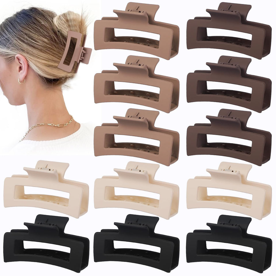 Sisiaipu front packaging showing 12 matte hair clips and secure bulk pack