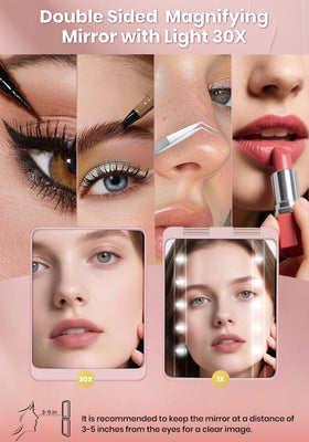 SisKokoro 30X magnifier close-up revealing fine-detail clarity for precise makeup