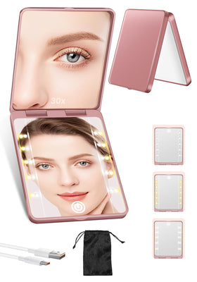 SisKokoro front closed compact mirror, pocket-sized convenience