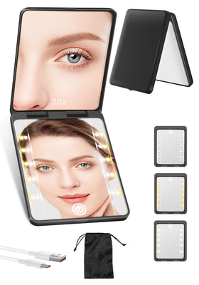 SisKokoro front view compact mirror showing sleek travel-ready design