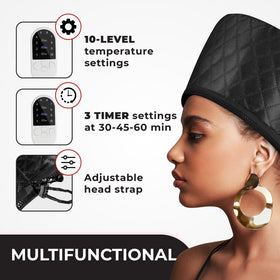 SISWOW heat cap beside a ruler showing compact, travel-friendly size