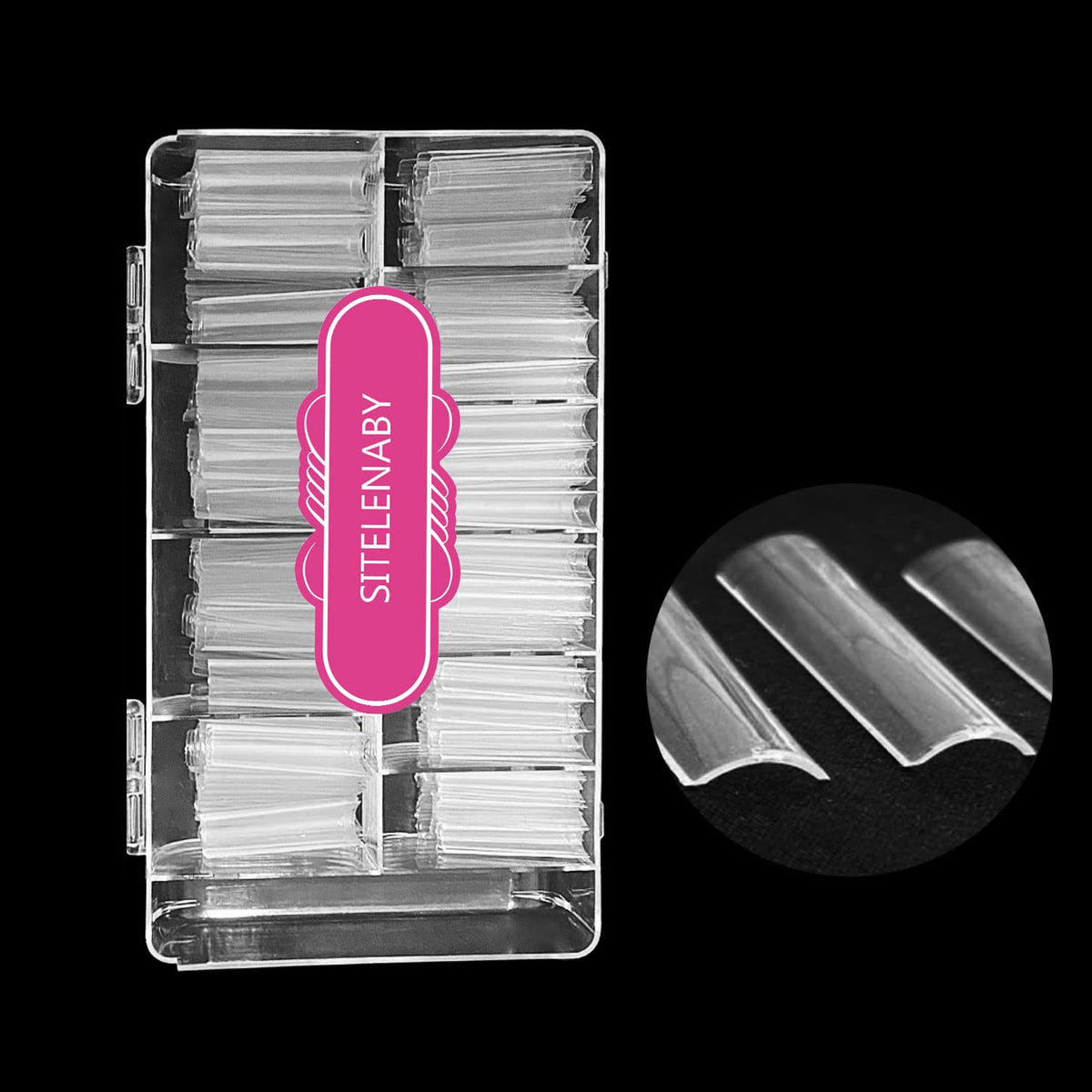 SITELENABY front packaging showing 500 clear tips and quick grab convenience