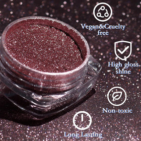 SIUSIO close-up of mirror chrome powder texture for ultra-smooth metallic finish