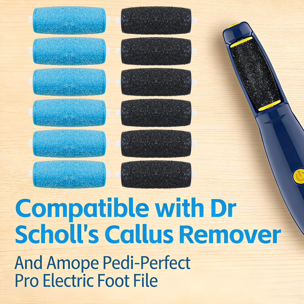 SIVIAS close-up of roller abrasive texture highlighting durable grit benefit