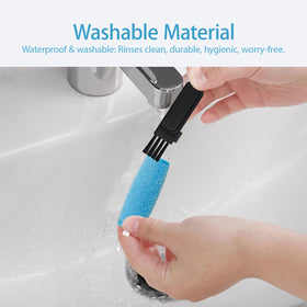 SIVIAS roller rinsed under tap to show washable reusable maintenance benefit