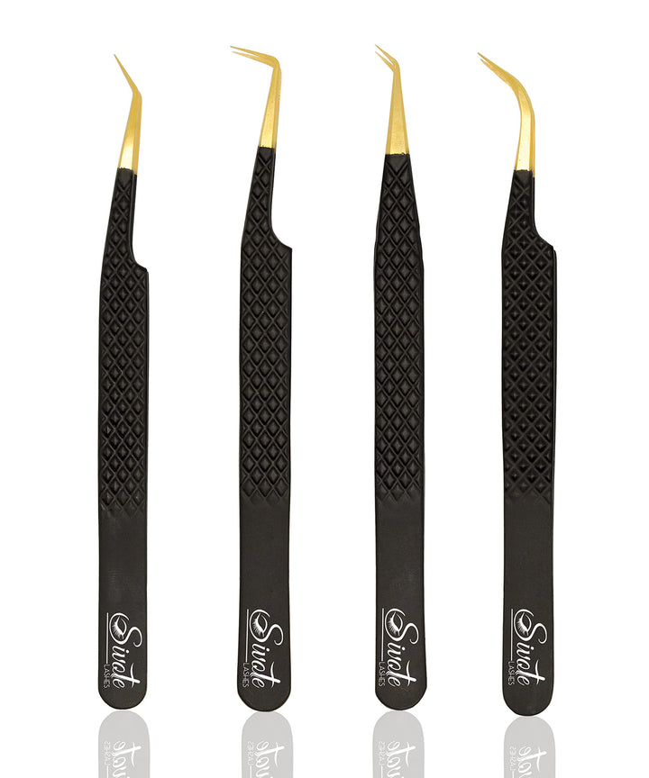 SIVOTE front packaging showing four black tweezers and product clarity benefit