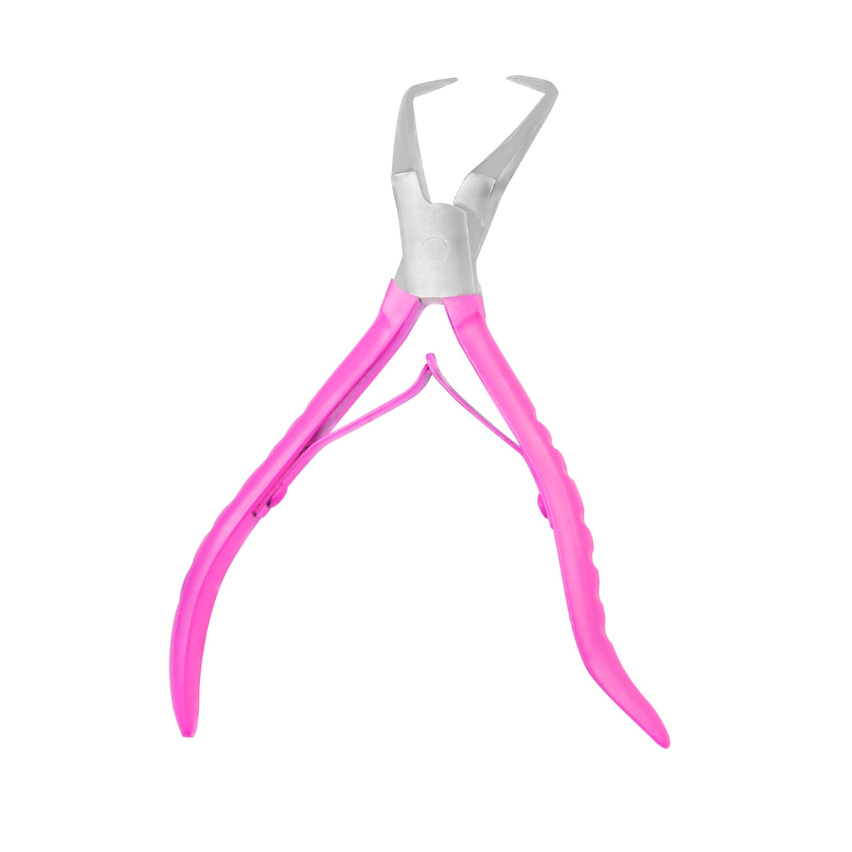 SIVOTE pliers front view showing pink handles and stainless-steel body for professional use