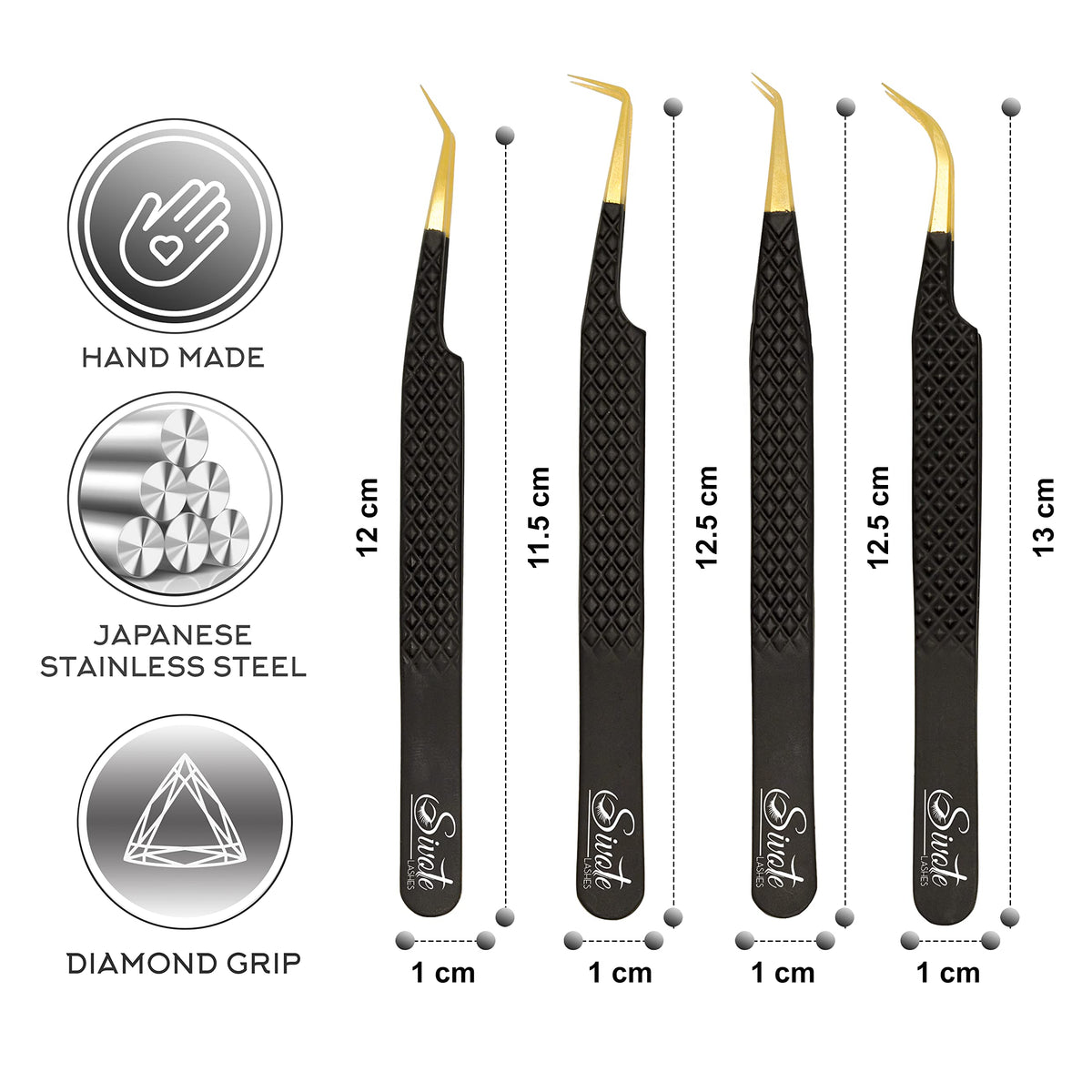 SIVOTE tweezers in use during lash application for professional speed benefit