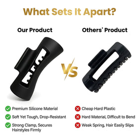SIVSEA Cloud Clip worn in thick curly hair demonstrating no-slip benefit