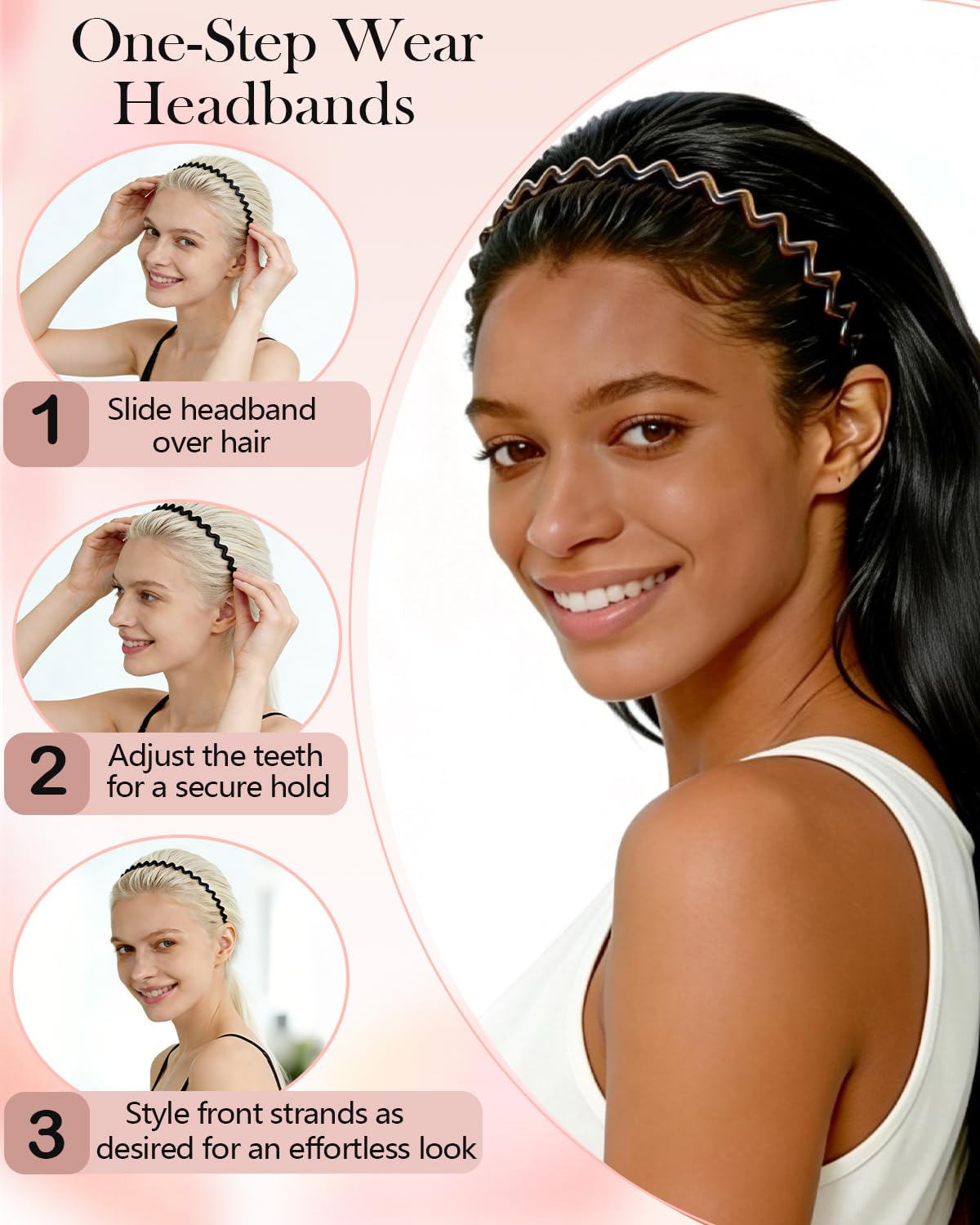 Sizobi close-up of zig zag teeth highlighting secure grip and hair protection