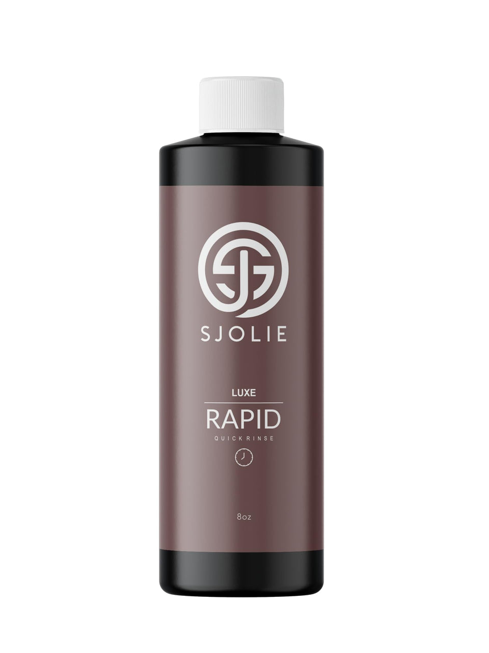 SJOLIE SUNLESS front packaging shows Luxe 8oz bottle and quick-dry benefit