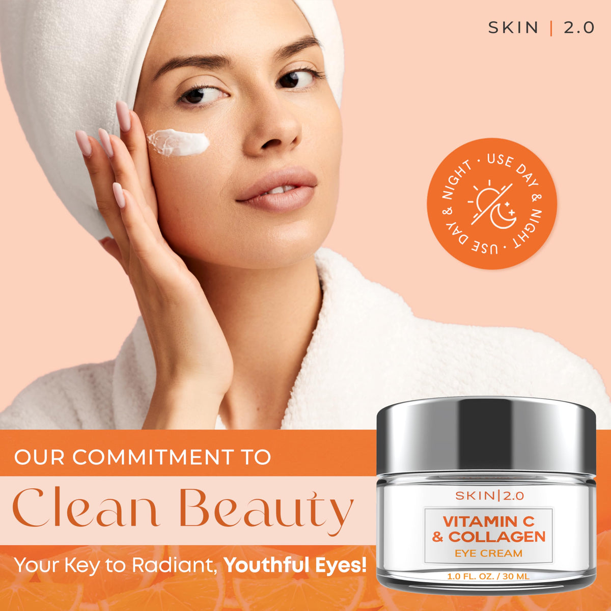 Skin 2.0 open jar close-up showing creamy texture and glow-boosting hydration