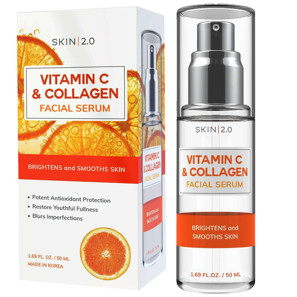Skin 2.0 front bottle showing sleek packaging and clear branding, conveys potency