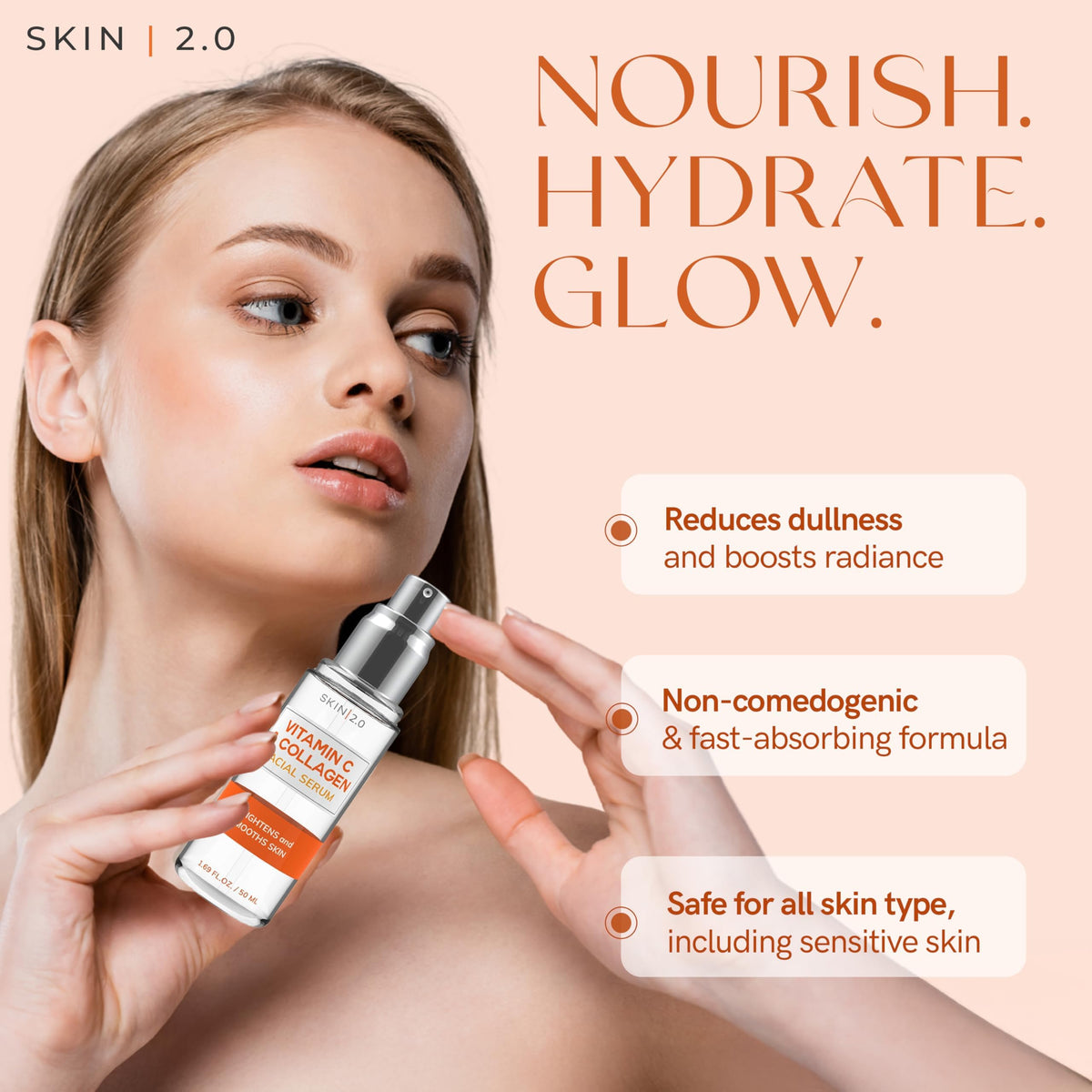 Skin 2.0 lifestyle on vanity conveying daily routine and shelf-ready look