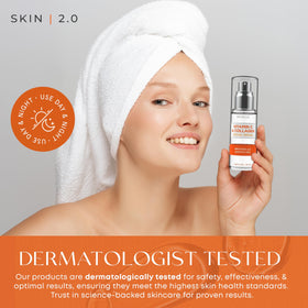Skin 2.0 products in hand to show real size and travel-friendly benefit