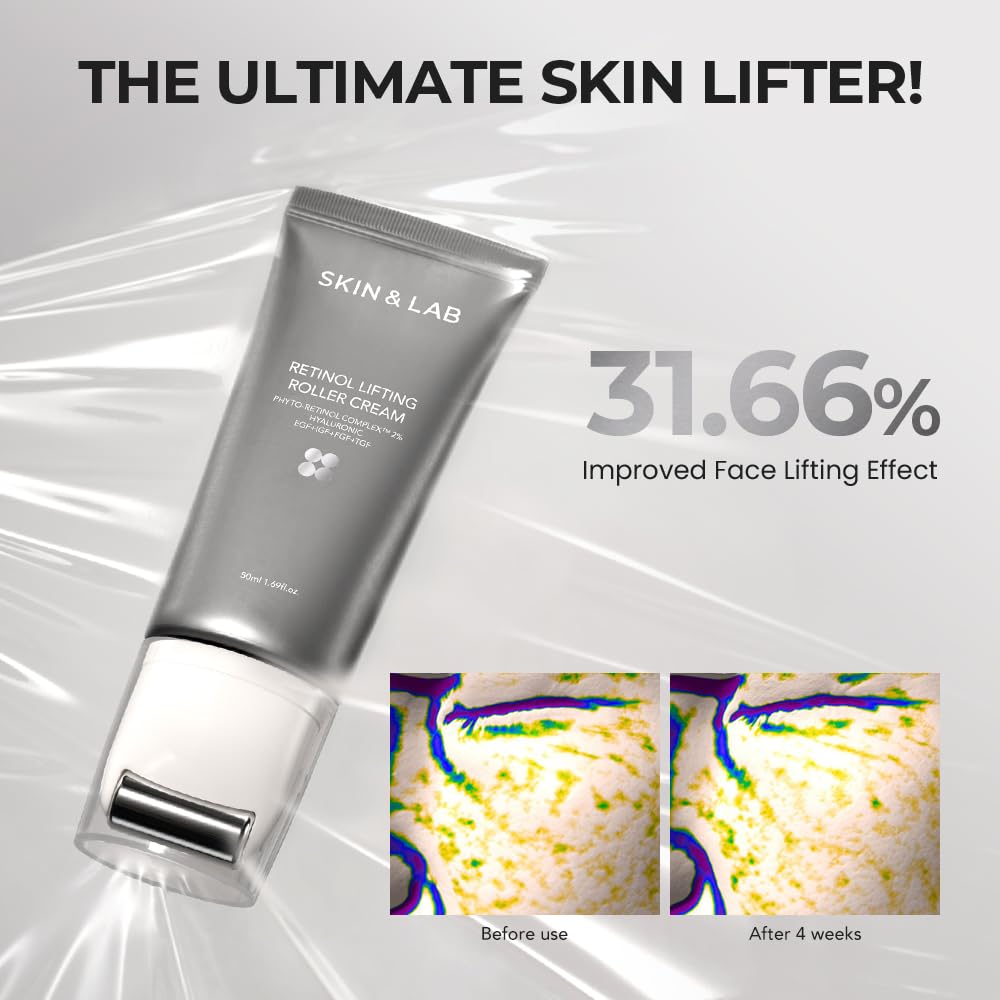 SKIN & LAB product staged in bathroom lifestyle showing daily use