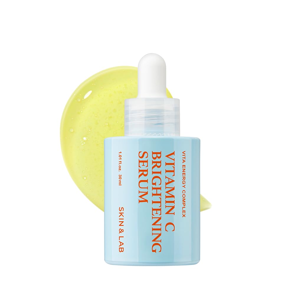 SKIN & LAB front bottle shot showing compact serum packaging and clarity