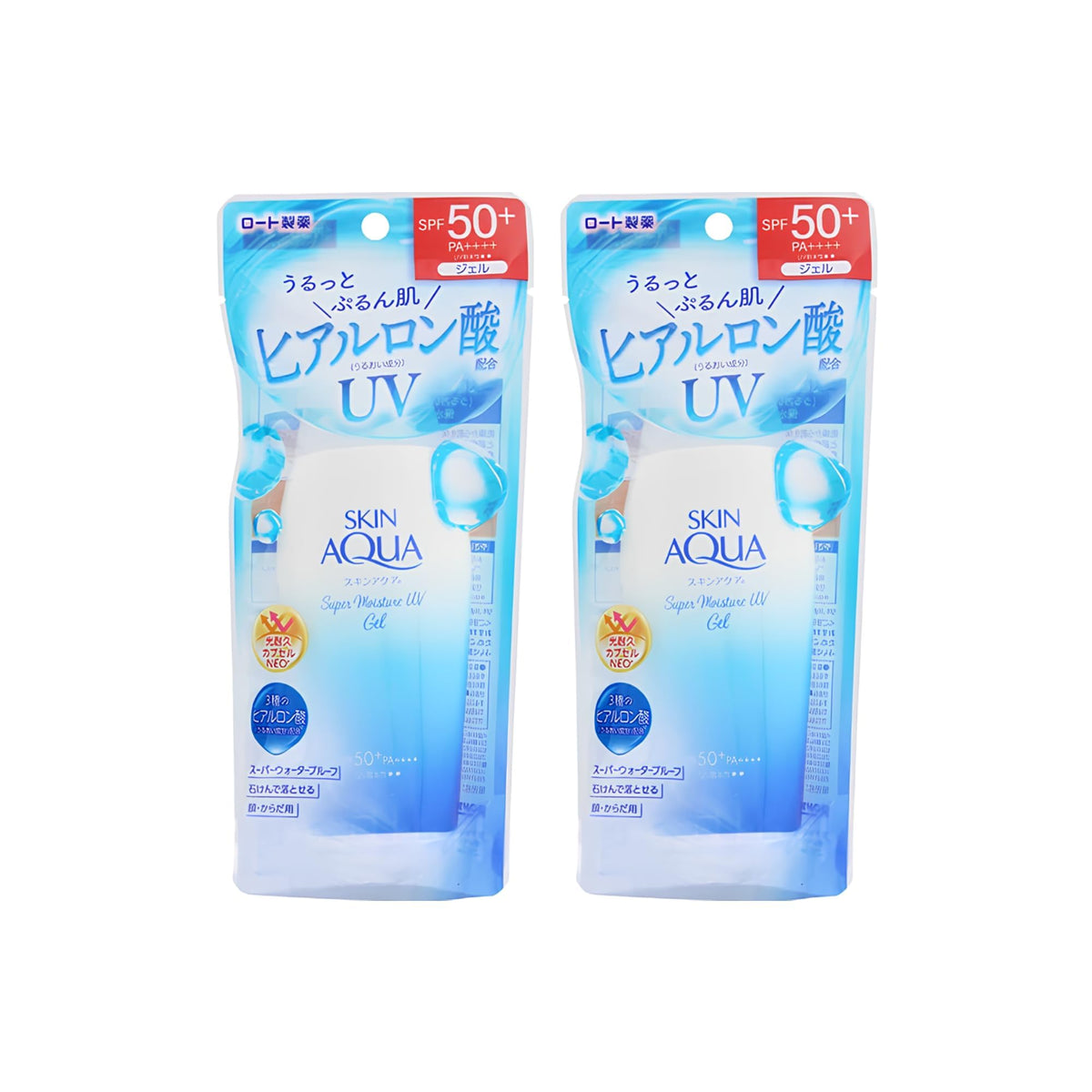 Skin Aqua gel texture close-up highlighting lightweight hydration and quick absorption