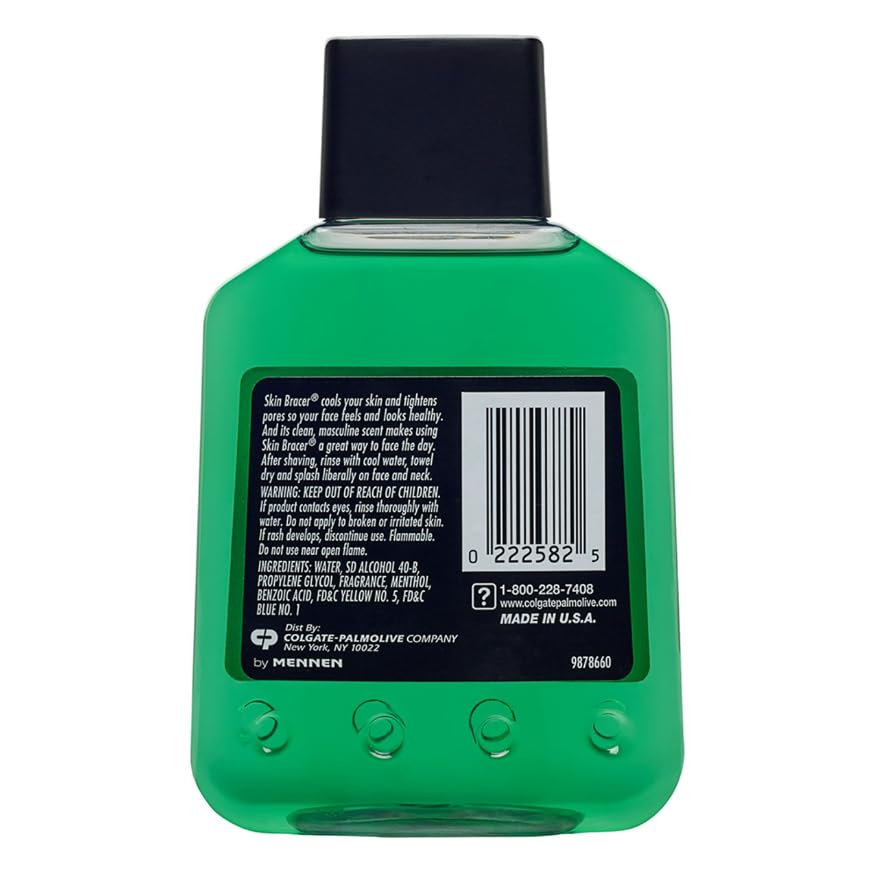 Skin Bracer splash in hand during application, brand provides immediate cooling